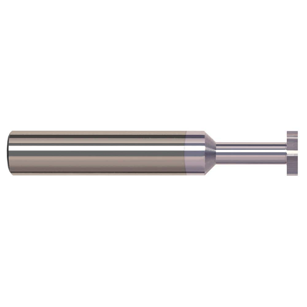 Harvey Tool - 1/4" Cut Diam, 1/32" Cut Width, 1/4" Shank, Straight-Tooth Woodruff Keyseat Cutter - Exact Industrial Supply