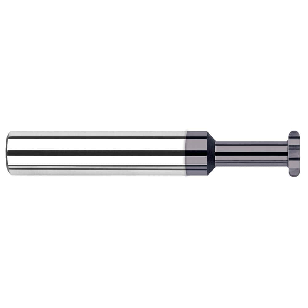 Harvey Tool - 1/4" Cut Diam, 1/64" Cut Width, 1/4" Shank, Straight-Tooth Woodruff Keyseat Cutter - Exact Industrial Supply