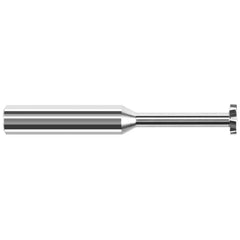 Harvey Tool - 1/4" Cut Diam, 1/16" Cut Width, 1/4" Shank, Staggered-Tooth Woodruff Keyseat Cutter - Exact Industrial Supply