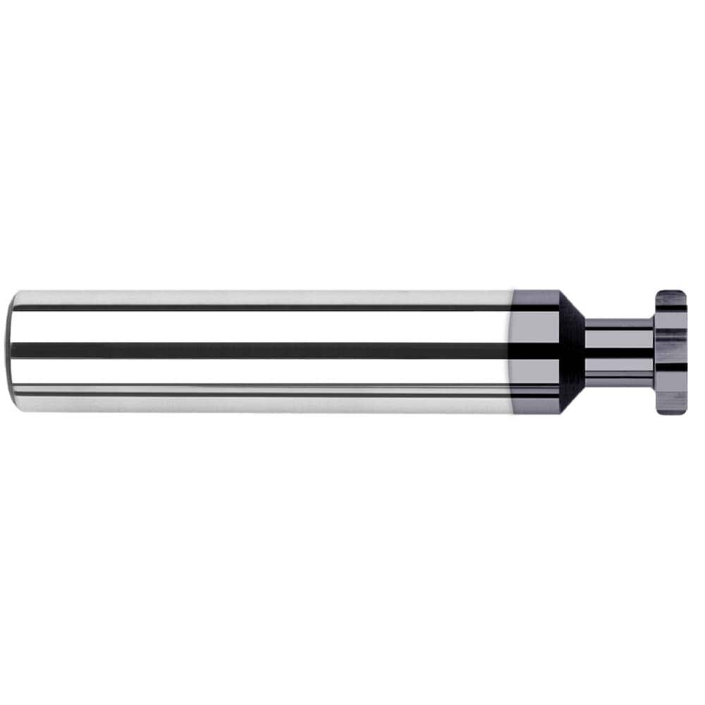 Harvey Tool - 3/8" Cut Diam, 1/8" Cut Width, 3/8" Shank, Straight-Tooth Woodruff Keyseat Cutter - Exact Industrial Supply