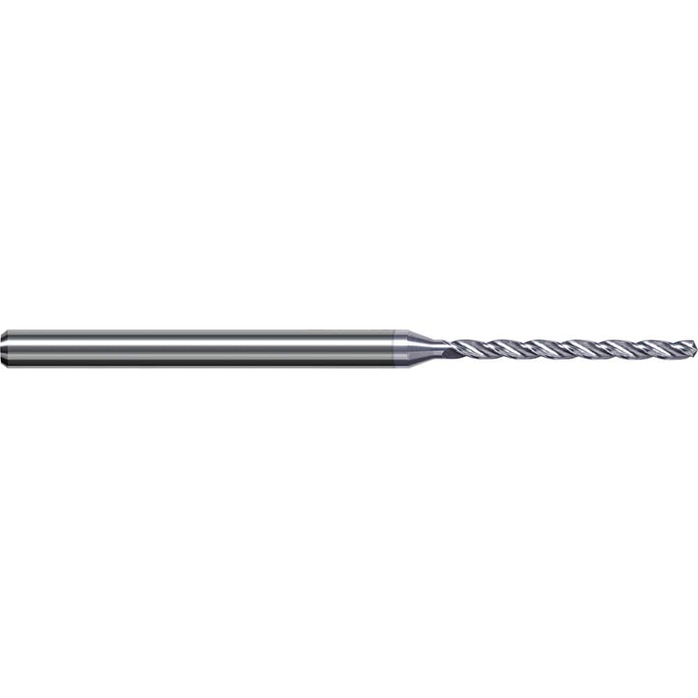 Micro Drill Bit: 0.076″ Dia, 130 °, Solid Carbide TiB2 Finish, RH Cut, Spiral Flute