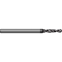 Jobber Length Drill Bit: 0.25″ Dia, 130 °, Solid Carbide Amorphous Diamond Finish, Right Hand Cut, Spiral Flute, Straight-Cylindrical Shank