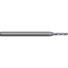Micro Drill Bit: 0.0625″ Dia, 130 °, Solid Carbide TiB2 Finish, RH Cut, Spiral Flute