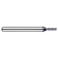 Miniature End Mills - Stub & Standard - 0.0930″ (3/32″) Cutter Diameter × 0.1390″ Length of Cut Carbide Square End Mill, 2 Flutes, AlTiN Coated - Exact Industrial Supply