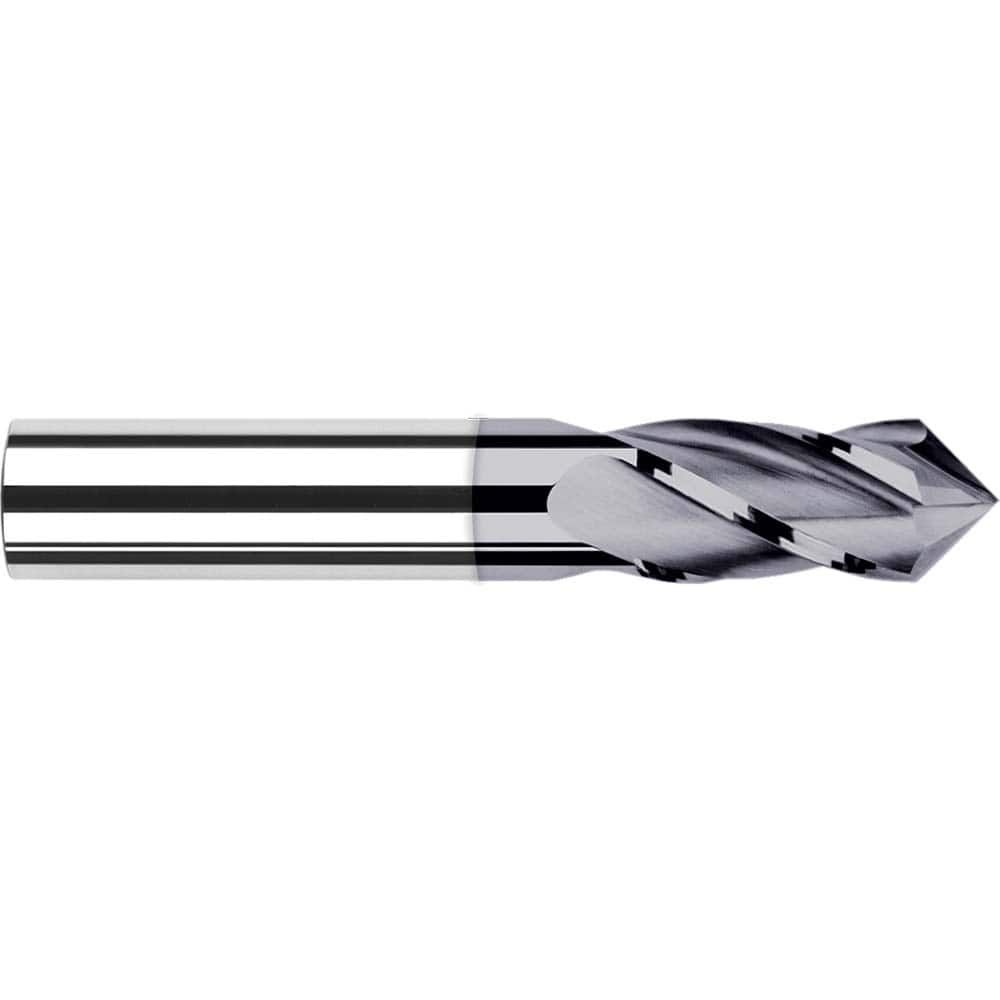 Drill Mill: 4 Flutes, 90 ° Point, Solid Carbide 1-1/2″ OAL, 1″ Shank Dia, AlTiN Finish