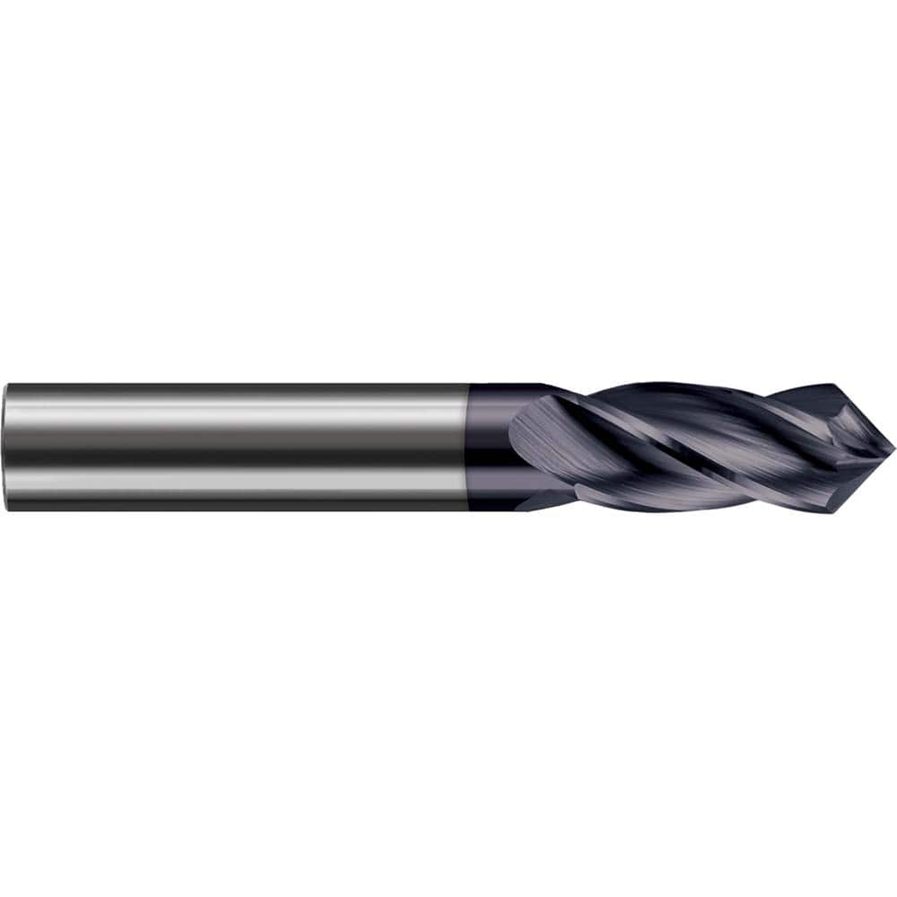 Harvey Tool - 3/8" Diam, 7/8" LOC, 4 Flute 90° Point Angle Solid Carbide Drill Mill - Exact Industrial Supply