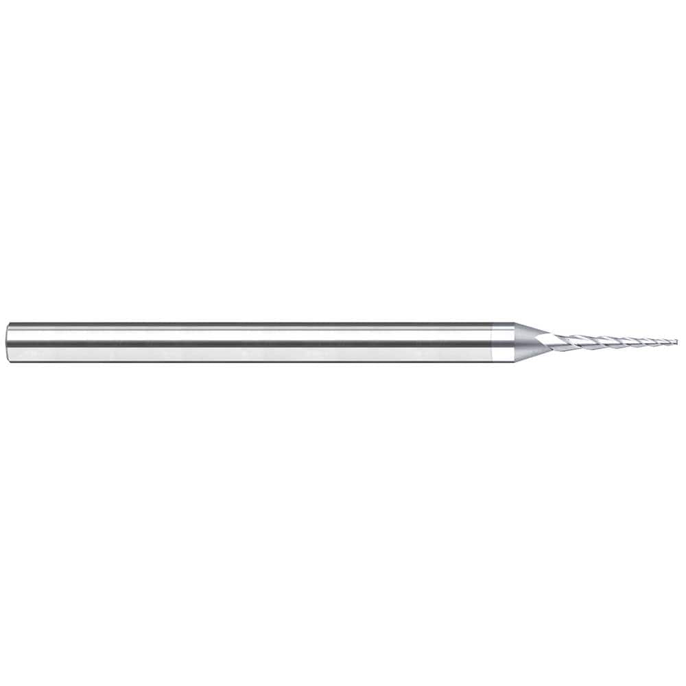 Harvey Tool - 3° per Side 0.03" Small End Diam 0.3" LOC 3-Flute Solid Carbide Tapered Square End Mill - Exact Industrial Supply