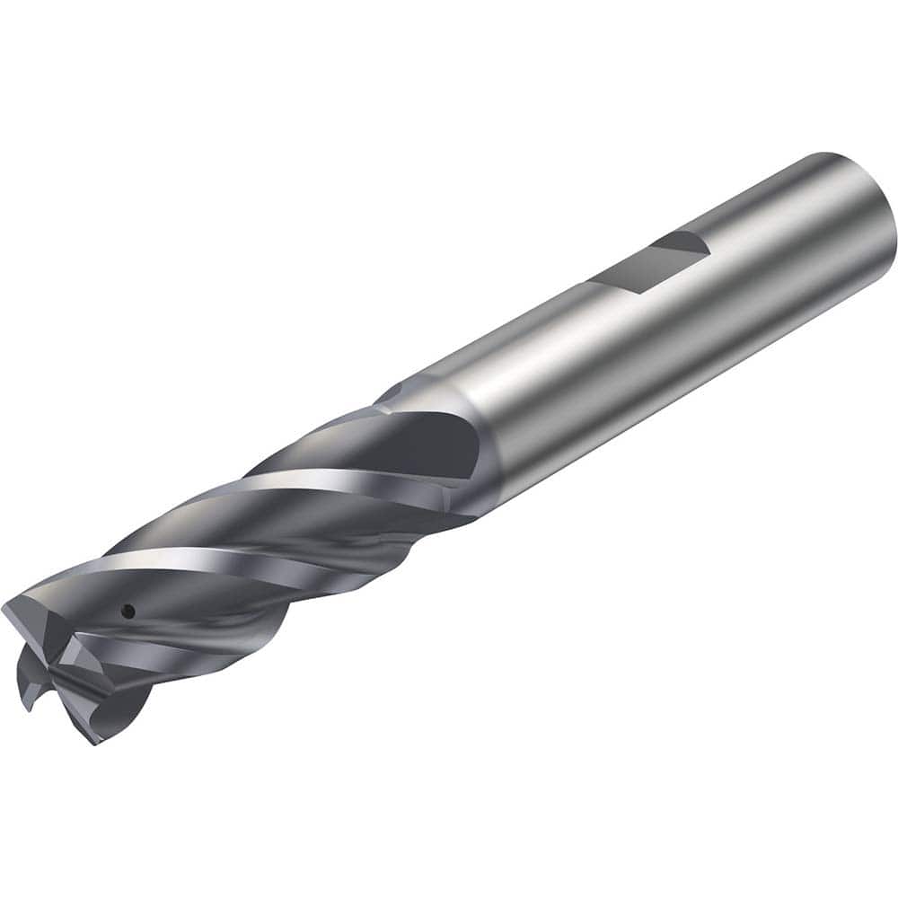 Sandvik Coromant - Corner Radius & Corner Chamfer End Mills; Mill Diameter (mm): 12.00 ; Mill Diameter (Decimal Inch): 0.4720 ; End Type: Corner Radius ; Corner Radius (mm): 1 ; Corner Radius (Decimal Inch): 0.039 ; Number of Flutes: 4 - Exact Industrial Supply