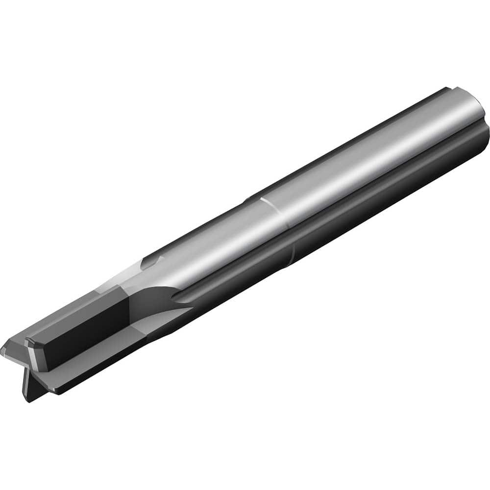 Corner Chamfer End Mill: 0.5″ Dia, 0.165″ LOC, 4 Flute, 0.06″ Chamfer Width, Solid Carbide 0 ° Helix, TiAlN Coated