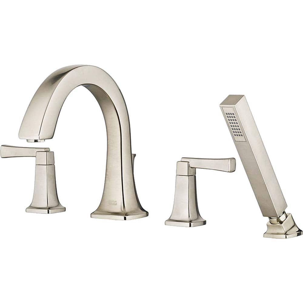 American Standard - Tub & Shower Faucets; Type: Tub Faucet with personal shower ; Style: Townsend ; Design: Ceramic Mixing Cartridge ; Material: Brass ; Handle Type: Lever ; Handle Material: Metal - Exact Industrial Supply