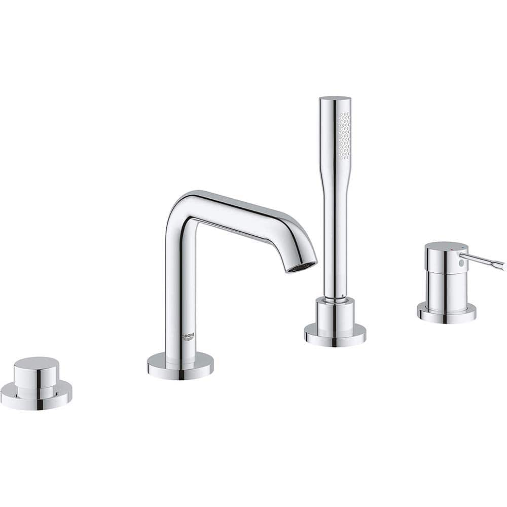 Grohe - Tub & Shower Faucets; Type: Tub Faucet with personal shower ; Style: Essence New ; Design: Ceramic Mixing Cartridge ; Material: Brass ; Handle Type: Lever ; Handle Material: Metal - Exact Industrial Supply