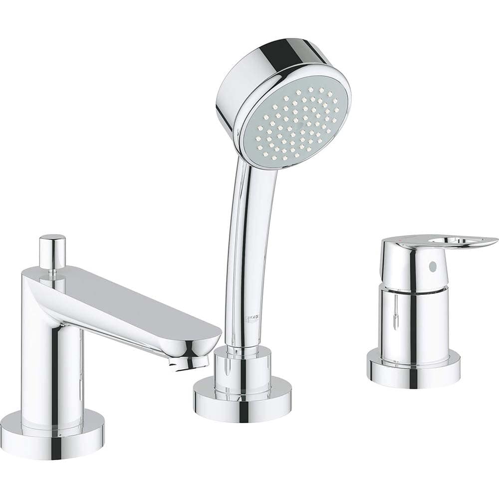 Grohe - Tub & Shower Faucets; Type: Tub Faucet with personal shower ; Style: BauLoop ; Design: Ceramic Mixing Cartridge ; Material: Metal ; Handle Type: Lever ; Handle Material: Metal - Exact Industrial Supply