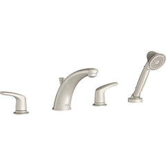 American Standard - Tub & Shower Faucets; Type: Tub Faucet with personal shower ; Style: Colony Pro ; Design: Ceramic Mixing Cartridge ; Material: Brass ; Handle Type: Lever ; Handle Material: Metal - Exact Industrial Supply