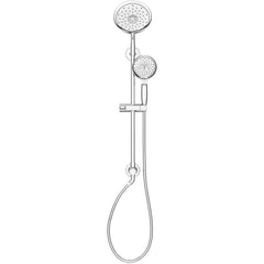 American Standard - Shower Heads & Accessories; Type: 2-in-1 ; Material: Metal ; GPM: 1.80 ; Face Diameter: 7 (Inch); Finish/Coating: Polished Chrome ; Settings: Spray, Pulse, Combination Pulse-Massage - Exact Industrial Supply