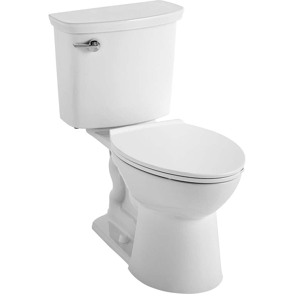 American Standard - Toilets; Type: Two-piece ; Bowl Shape: Elongated ; Mounting Style: Floor ; Gallons Per Flush: 1.28 ; Overall Height: 32.25 ; Overall Width: 17.875 - Exact Industrial Supply