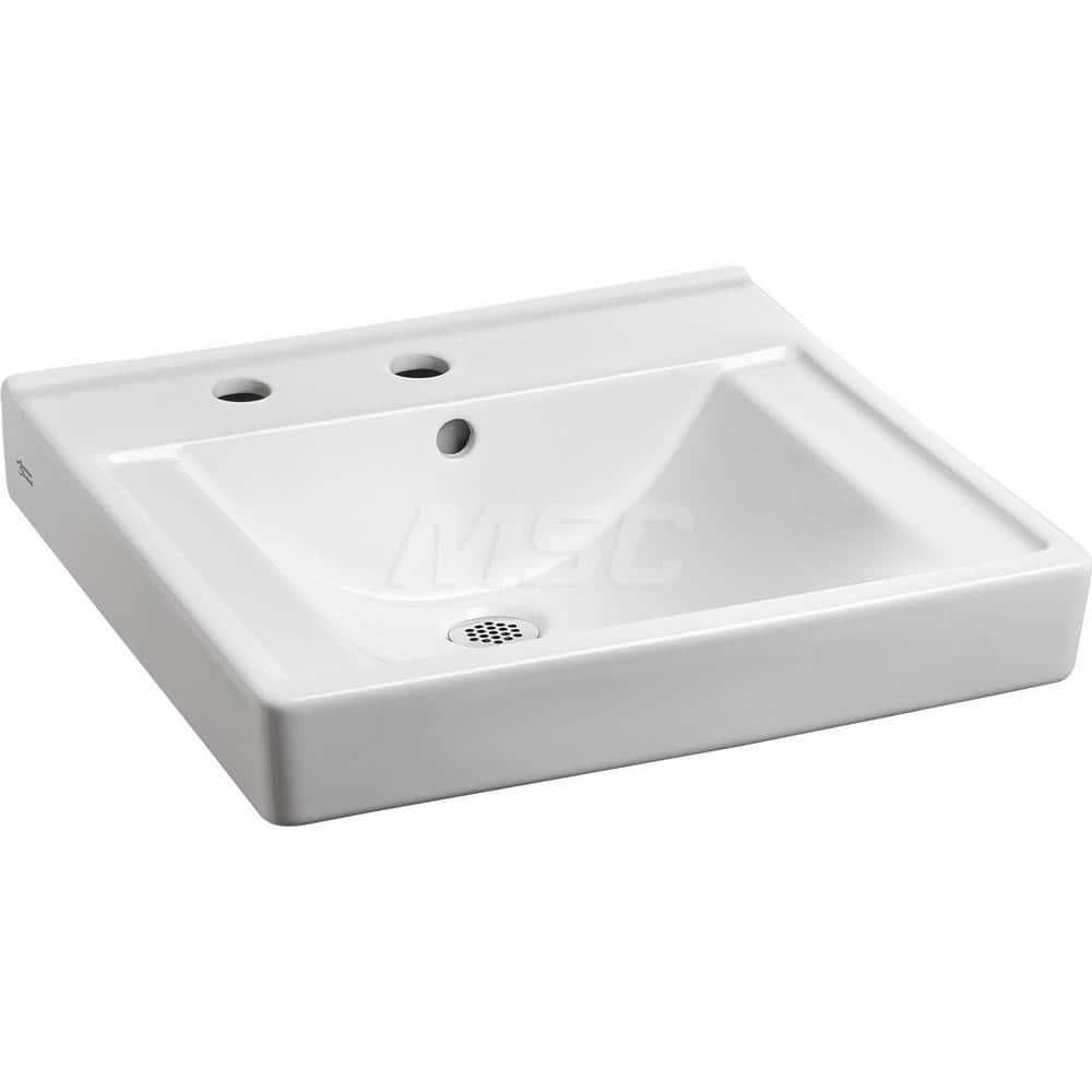 Sinks; Type: Wall-Hung Sink; Outside Length: 18-1/4; Outside Width: 20-1/2; Outside Height: 12-1/8; Inside Length: 10; Inside Width: 15; Depth (Inch): 6-1/2; Number of Compartments: 1.000; Includes Items: Sink Only; Material: Vitreous China; Minimum Order