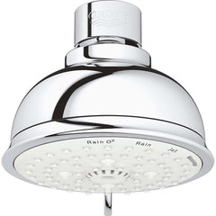 Grohe - Shower Heads & Accessories; Type: Shower Head ; Material: Metal ; GPM: 2.50 ; Face Diameter: 4 (Inch); Finish/Coating: Polished Chrome ; Settings: Spray, Pulse, Combination Pulse-Massage - Exact Industrial Supply