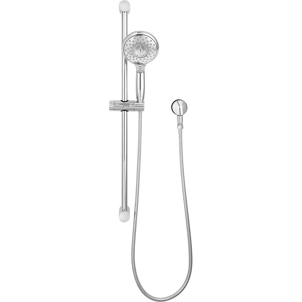 American Standard - Shower Heads & Accessories; Type: Hand Shower ; Material: Metal ; GPM: 2.50 ; Face Diameter: 5 (Inch); Finish/Coating: Polished Chrome ; Settings: Spray, Pulse, Combination Pulse-Massage - Exact Industrial Supply