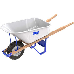 Wheelbarrows; Volume Capacity: 6.0; Load Capacity: 250; Wheel Type: Flat-Free Wheel; Wheel Material: Rubber; Tray Material: Steel; Handle Material: Wood; Capacity (Lb.): 6.0