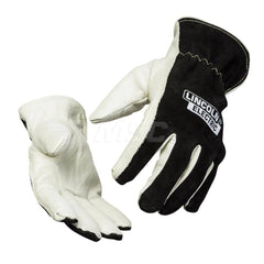 Welding Gloves: Size 2X-Large, Uncoated, TIG Welding Application Black & White, Uncoated Coverage, Textured Grip