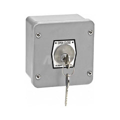 Garage Door Hardware; Type: Keyswitch,Tamperproof NEMA 4,; For Use With: Commercial Doors; Commercial Gate Openers; Material: Aluminum; Overall Length: 2.13; Overall Width: 4; Overall Height: 4.375; Includes: 15 Amp @ 125/250 VAC; Aluminum Die Cast Enclos