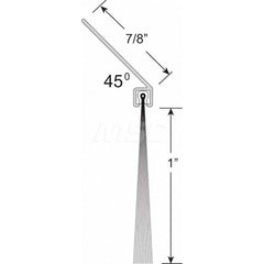 Sweeps & Seals; Product Type: Garage & Dock Door Sweep with Weather Seal; Flange Material: Anodized Aluminum; Overall Height: 1.875; Bristle Length: 1; Flange Width: 0.8750; Bristle Material: Nylon; Overall Length (Inch): 12.00; Length (Inch): 12.00; Over