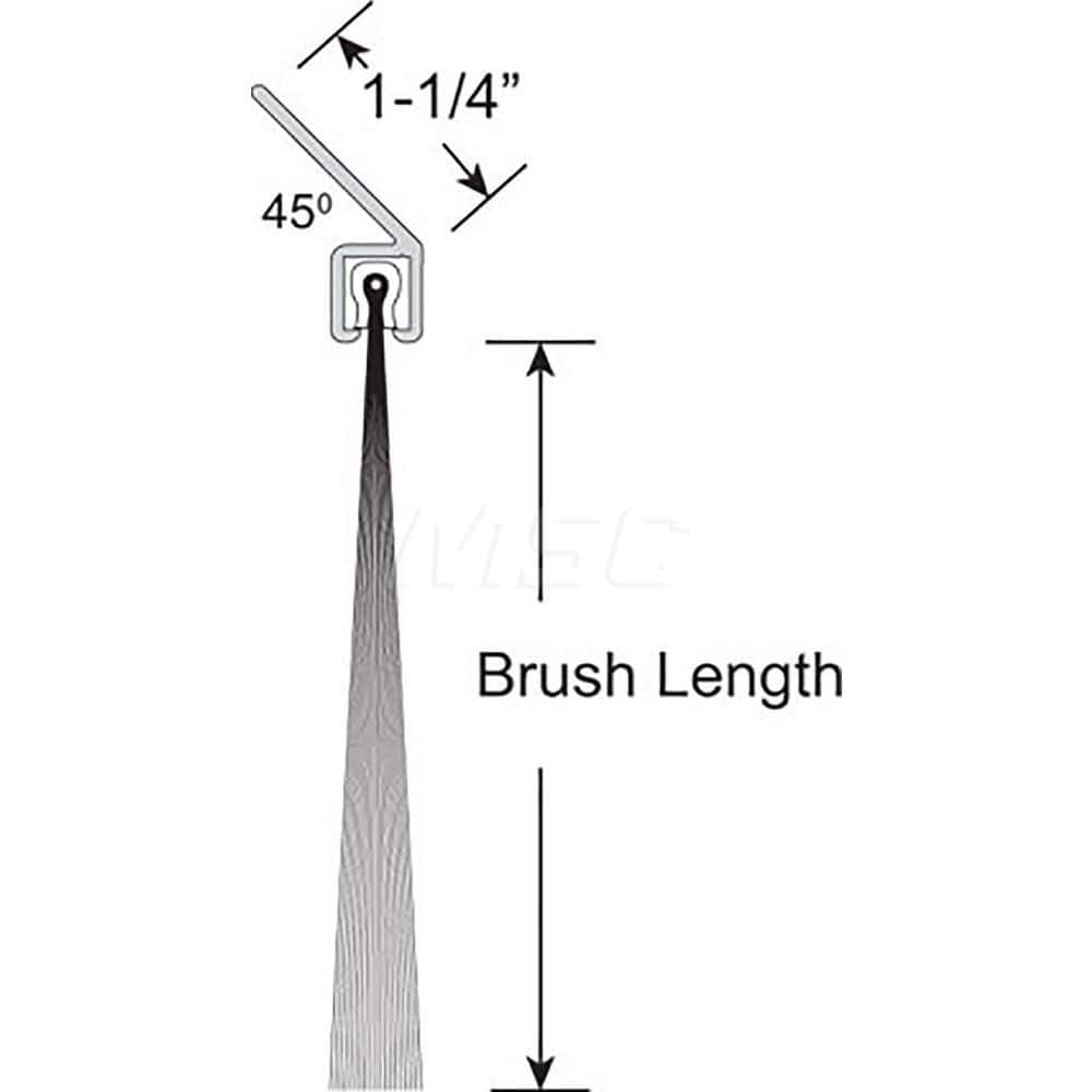 Sweeps & Seals; Product Type: Garage & Dock Door Sweep with Weather Seal; Flange Material: Anodized Aluminum; Overall Height: 2.75; Bristle Length: 1.5; Flange Width: 1.2500; Bristle Material: Polypropylene; Overall Length (Inch): 12.00; Length (Inch): 12