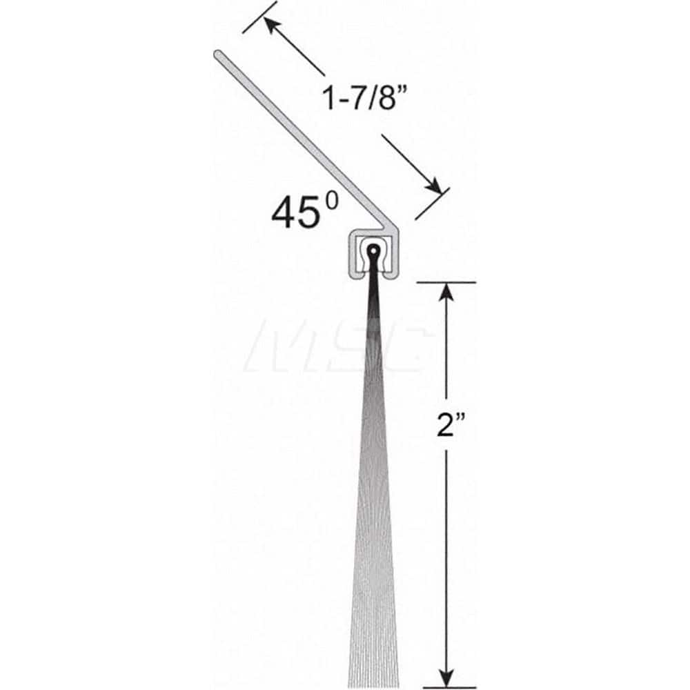 Sweeps & Seals; Product Type: Garage & Dock Door Sweep with Weather Seal; Flange Material: Anodized Aluminum; Overall Height: 2.875; Bristle Length: 2; Flange Width: 0.8750; Bristle Material: Nylon; Overall Length (Inch): 7.83; Length (Inch): 7.83; Overal