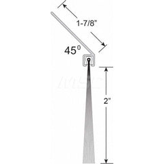 Sweeps & Seals; Product Type: Garage & Dock Door Sweep with Weather Seal; Flange Material: Anodized Aluminum; Overall Height: 2.875; Bristle Length: 2; Flange Width: 0.8750; Bristle Material: Nylon; Overall Length (Inch): 7.83; Length (Inch): 7.83; Overal