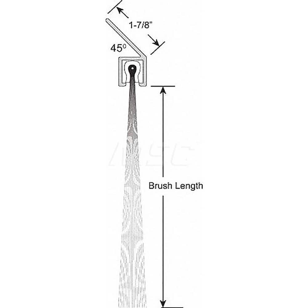 Sweeps & Seals; Product Type: Garage & Dock Door Sweep with Weather Seal; Flange Material: Anodized Aluminum; Overall Height: 4.875; Bristle Length: 3; Flange Width: 1.8750; Bristle Material: Nylon; Overall Length (Inch): 8.00; Length (Inch): 8.00; Overal