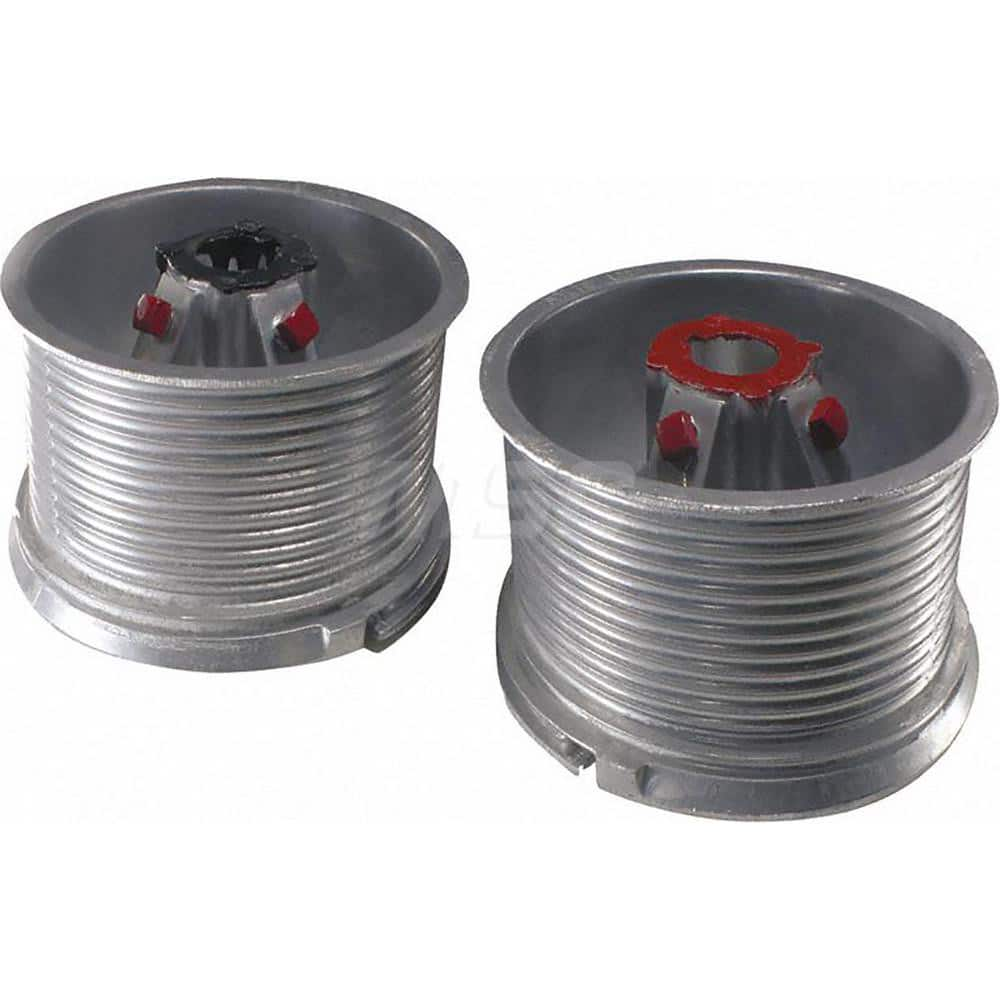 Garage Door Hardware; Type: Garage Door Cable Drum, Keyed Standard Lift; For Use With: Commercial Doors; Material: Aluminum; Hardware Diameter: 5.25; Includes: Lifting Weight Per Drum 500 lbs, Maximum Door Height 18.1 ft.; For Use With: Commercial Doors;