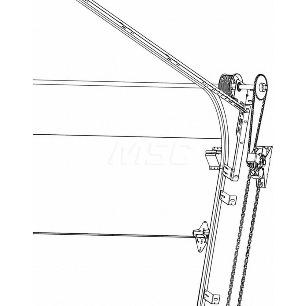 Manual Garage Door Chain Hoist: 40 lb Working Load Limit, 22' Max Lift 40 lb Pull to Lift Load