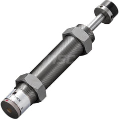 Standard-Duty Shock Absorber: 10 mm Rod Dia, 41.6 mm OD, 35 mm Stroke, M30 x 1.5 Thread 206.5 mm OAL, 60 lb Force