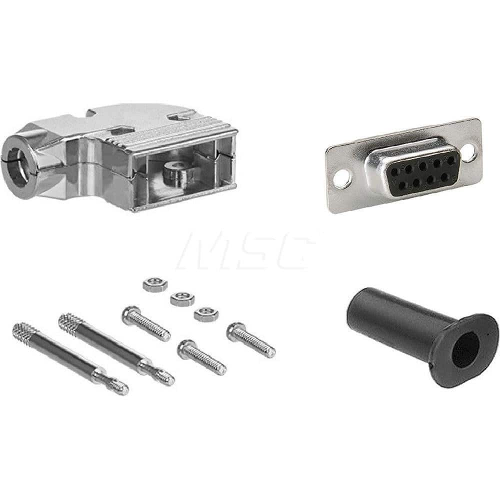 Female D-Sub RS-232 Serial DB9 Adapter Zinc Housing, Nickel-Plated, For Data Networks, Serial Data Transmission Device Management & Instrument Control