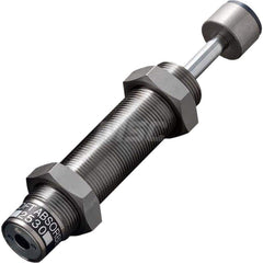 Standard-Duty Shock Absorber: 8 mm Rod Dia, 37 mm OD, 30 mm Stroke, M25 x 1.5 Thread 158 mm OAL, 29.4 lb Force