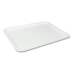 Plate & Tray: Foam, White, Solid