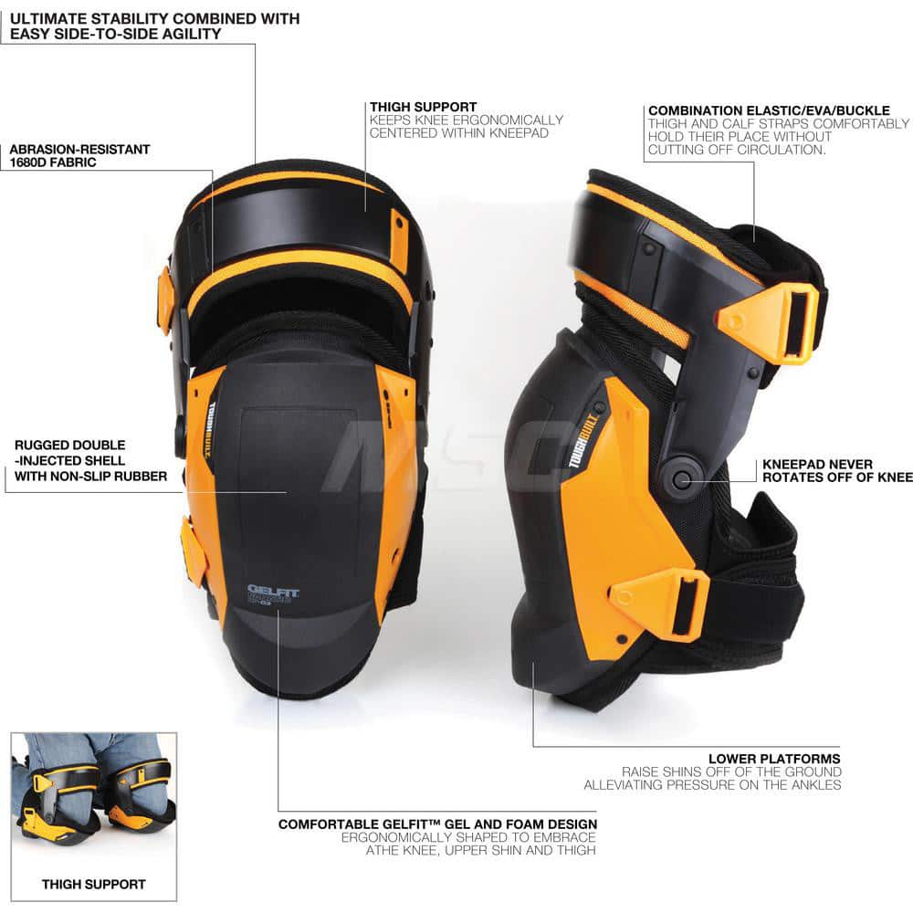 Size Universal, Hook & Loop, Hard Protective Cap, Knee Pad Gel Padding, black, Elastic Strap, Plastic Cover