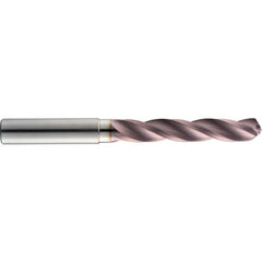 #21 Dia. × 6 mm Shank × 36 mm Flute Length × 74 mm OAL, 5xD, 124°, TM, 3 Flute, Coolant Thru, Round Solid Carbide Drill
