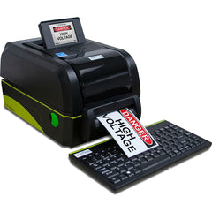 Cobra Systems - Electronic Label Makers; Type: Sign & Label Maker ; Accessories: Vinyl Tape; Ink Ribbon ; Power Source: 110/240V ; Additional Information: w/LCD Screen & Compact Keyboard. Prints 1" to 4" Vinyl Media & Die-Cut Labels - Exact Industrial Supply