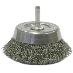 2 3/4″ Crimped Wire Utility Cup Brush .0118″ 1/4″ Stem - Benchmark Tooling