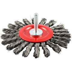 Norton - 4" OD, Standard Twist Knot Carbon Wheel Brush - Benchmark Tooling