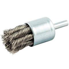 Norton - End Brushes Brush Diameter (Inch): 1 Fill Material: Stainless Steel - Benchmark Tooling