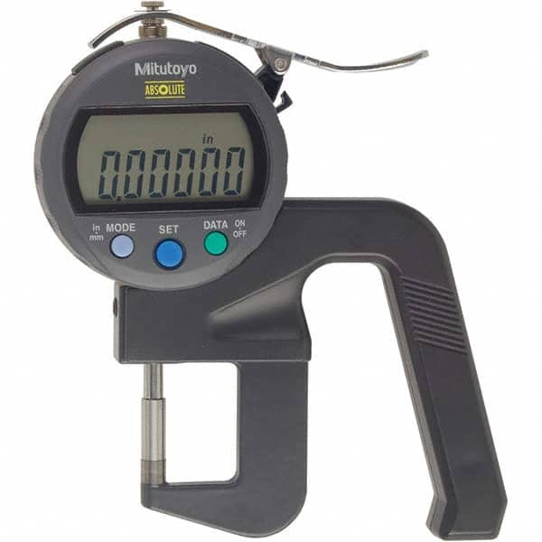 Mitutoyo - Electronic Thickness Gages Minimum Measurement (Decimal Inch): 0 Maximum Measurement (Decimal Inch): 0.4700 - Benchmark Tooling