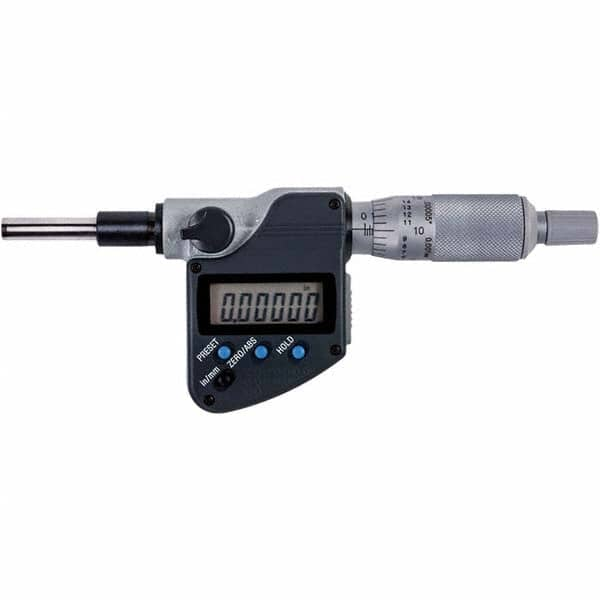 Mitutoyo - Electronic Micrometer Heads Minimum Measurement (Decimal Inch): 0 Maximum Measurement (Decimal Inch): 1 - Benchmark Tooling