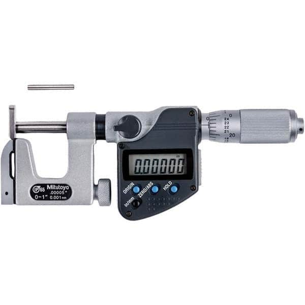 Mitutoyo - Electronic Outside Micrometers Type: Uni-Mike Minimum Measurement (Decimal Inch): 0.0000 - Benchmark Tooling