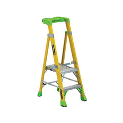 Louisville - Rolling & Wall Mounted Ladders & Platforms; Type: Aluminum ; Style: Combo Straight & Platform Ladder ; Number of Steps / Rungs: 2 ; Height (Inch): 36 ; Load Capacity (Lb.): 375.000 ; Base Width (Inch): 22 - Exact Industrial Supply