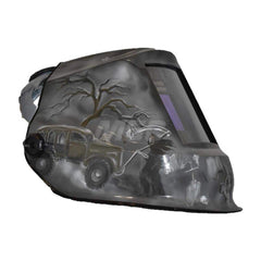 Welding Helmet: Black & Gray, Nylon, Shade 10