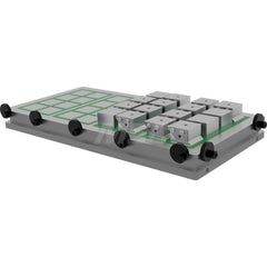 Electro-Permanent Magnetic Chucks; Shape: Rectangle; Length (Inch): 20; Width/Diameter (Inch): 12; Height (Inch): 2; Number of Poles: 24; Magnet Pole Type: Square; Pole Alignment: 2″ x 2″; Operating Frequency (Hz): 50/60; Clamping Force: 170 N/sq. cm