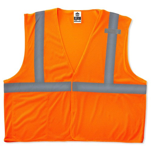 8210HL Econo Vest Orange L/ XL Hook & Loop Glowear - Benchmark Tooling