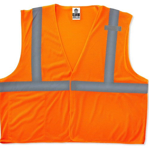 8210HL Econo Vest Orange 2X/3X Hook & Loop Glowear - Benchmark Tooling